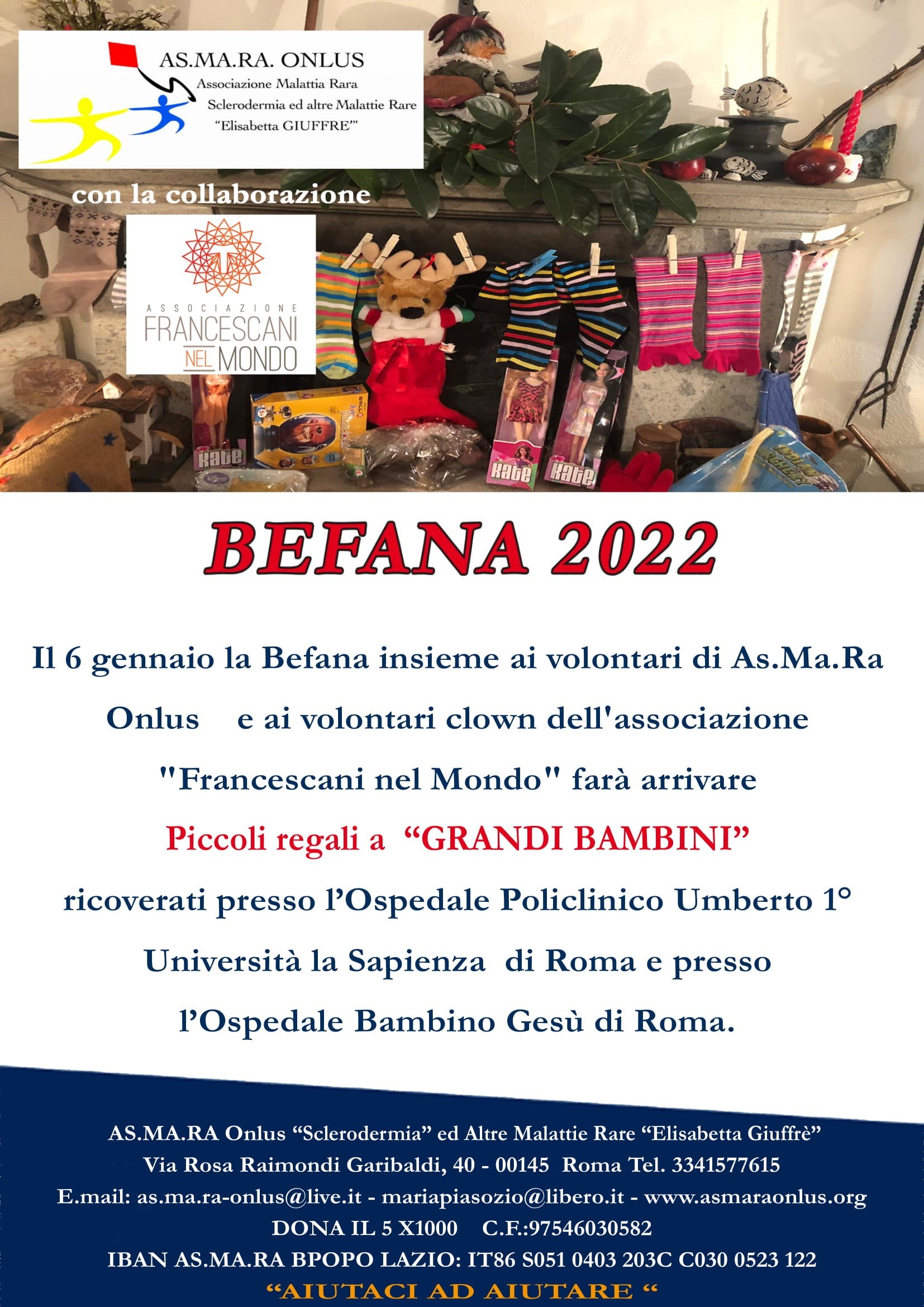 La Befana 2022 di As.Ma.Ra Onlus